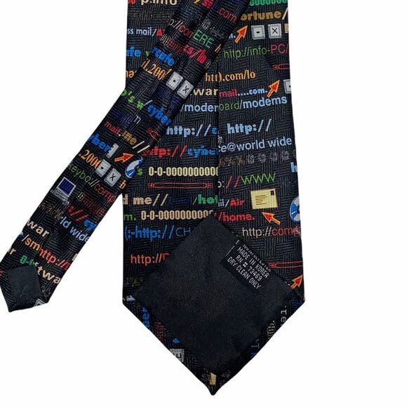 Men’s Vintage Y2K Internet theme tie - Picture 5 of 5